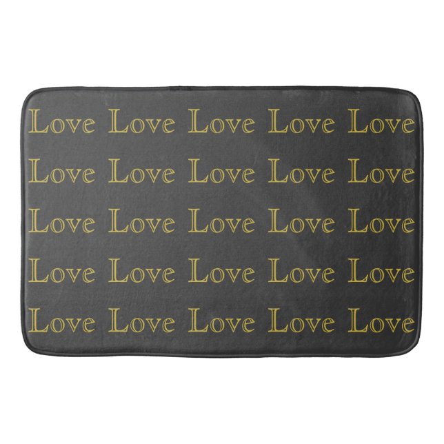 Tapis De Bain Style Gold Grey Classic Love Mariage (Devant)