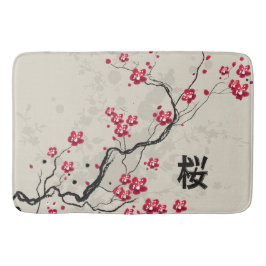 Tapis De Bain Style oriental Sakura Cherry Blossom Art