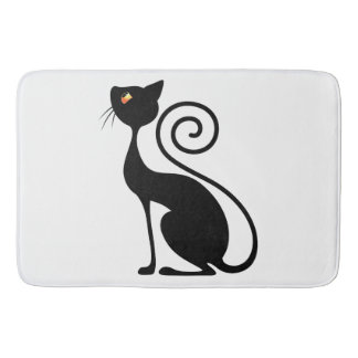 Tapis De Bain Style Vintage Chat noir