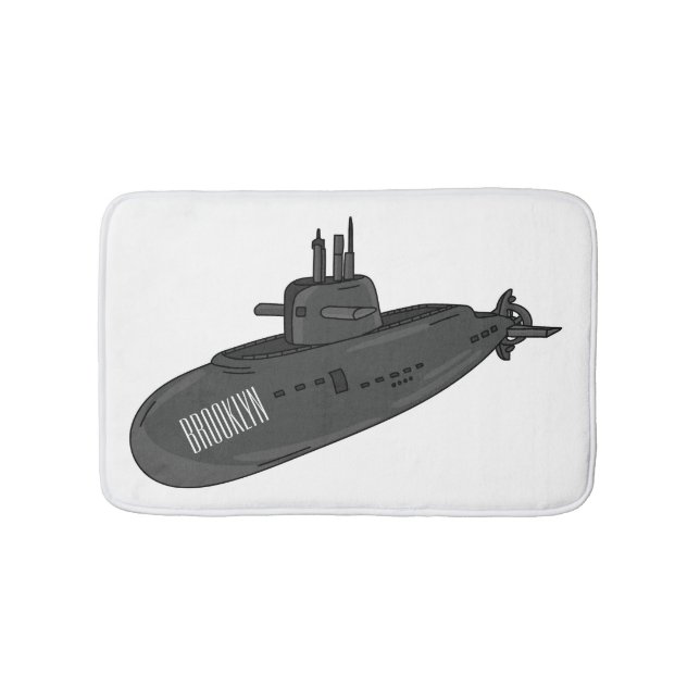 Tapis De Bain Submarine cartoon illustration (Devant)