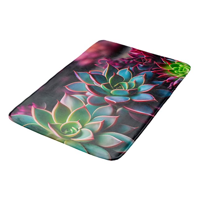 Tapis De Bain Succulents vibrants (Angle)