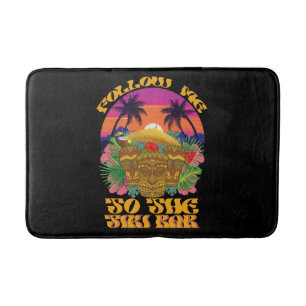 Tapis De Bain Suivez-moi au bar Tiki Hawaiian Luau Party 