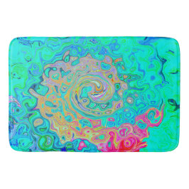 Tapis De Bain Super Abstrait Rainbow Liquid Swirl