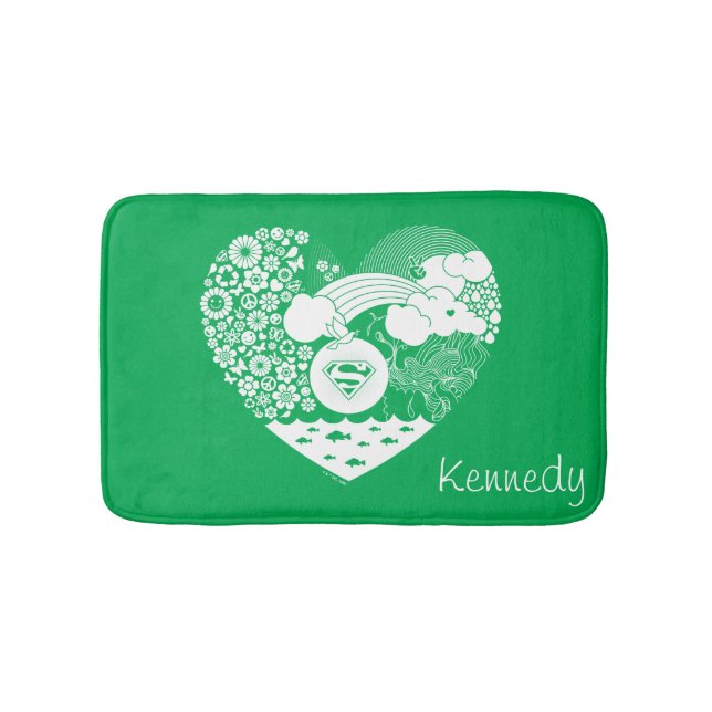 Tapis De Bain Supergirl Floral Peace Heart Graphisme (Devant)