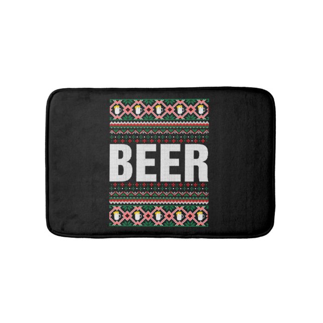 Tapis De Bain Sweat de Noël moche de bière (Devant)