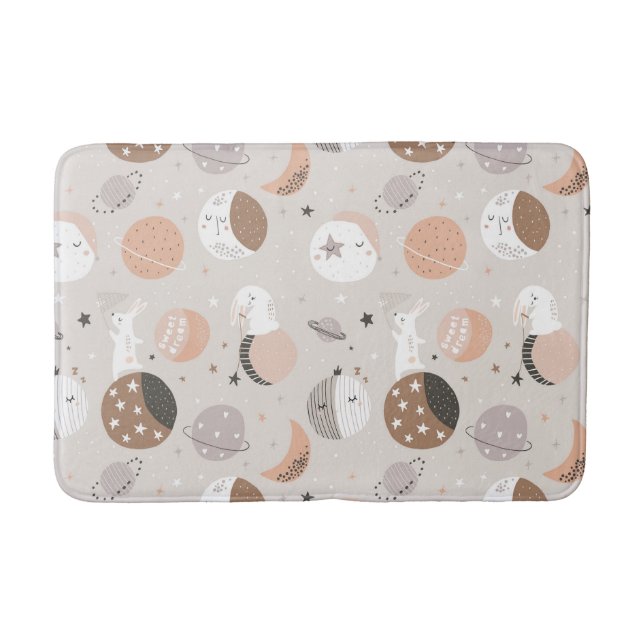 Tapis De Bain Sweat Dream Bunnies Dans Motif spatial (Devant)