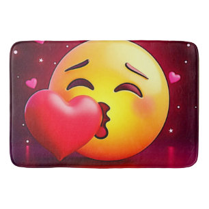 Tapis De Bain Sweet Kiss Heart Emoji