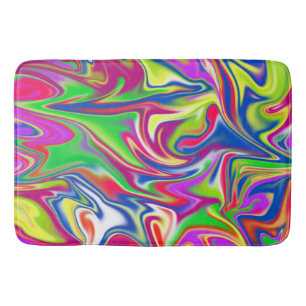 Tapis De Bain "Sweet Swirls : The Bubblegum Marble Delft"
