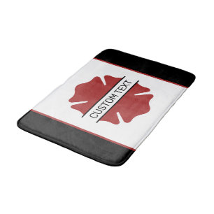 Tapis De Bain Symbole logo rouge du pompier personnalisé