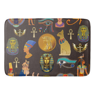 Tapis De Bain Symbole Motif égyptien Hiéroglyphique antique