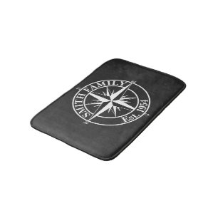 Tapis De Bain Symbole personnalisable du monogramme étoile de la