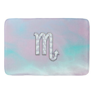 Tapis De Bain Symbole Scorpio dans la décoration de style perle