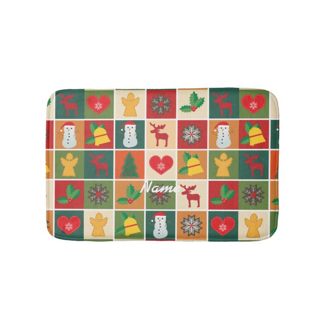 Tapis De Bain Symboles de Noël Medley Art Thunder_Cove (Devant)