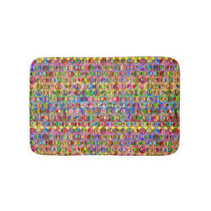 Tapis De Bain symboles de paix hippies de groovyThunder_Cove