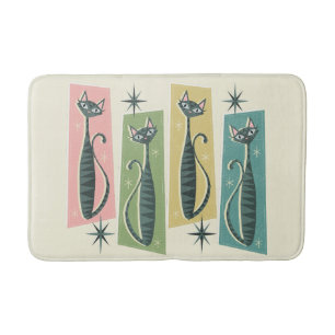 Tapis De Bain Tabbies Rétro Patchwork ©studioxine