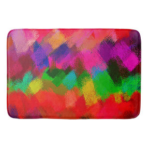 Tapis De Bain Tableau coloré Abstrait #3
