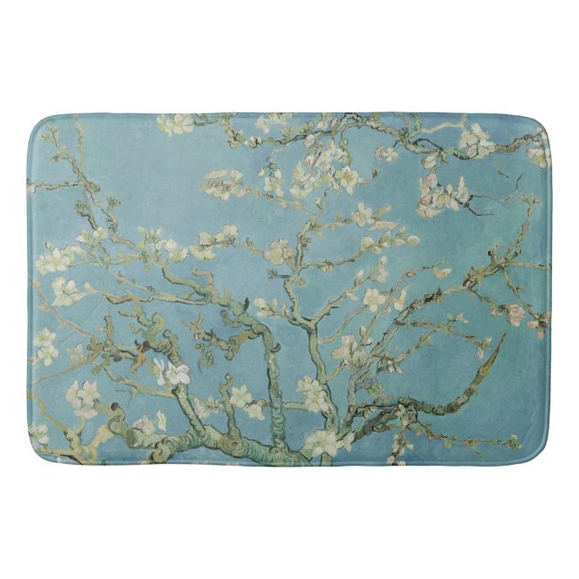 Tapis De Bain Tableau des fleurs d'amandes de Van Gogh (Devant)