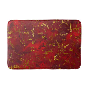 Tapis De Bain Taches rouges et dorées