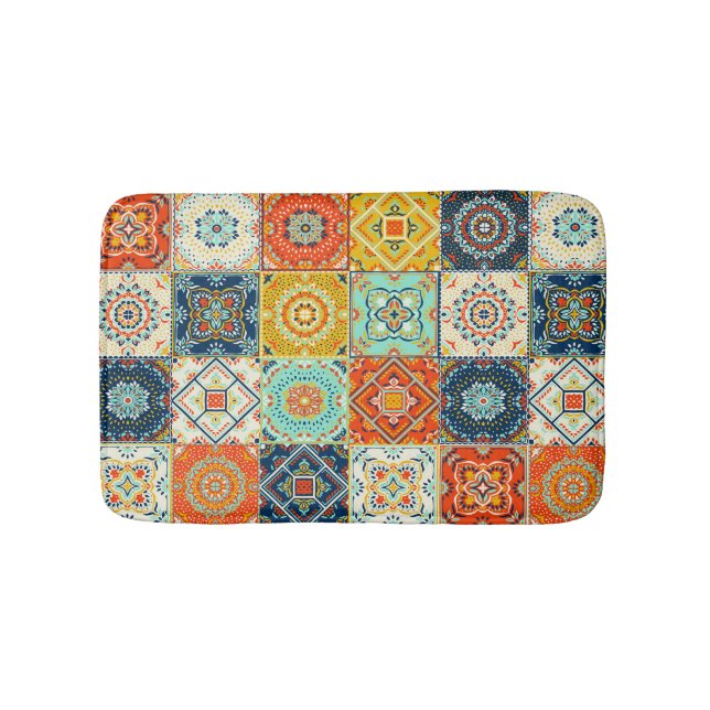 Tapis De Bain Talavera, Azulejos, fond d'écran en mosaïque turqu (Devant)
