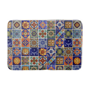Tapis De Bain Talavera Style Sud-Ouest Tuile d'image Bath Mat