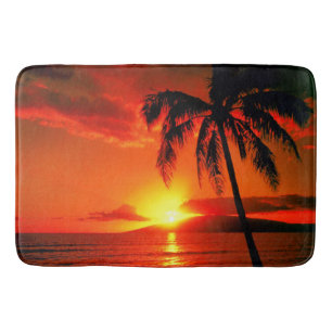 Tapis De Bain Tapis de bain/coucher du soleil tropical