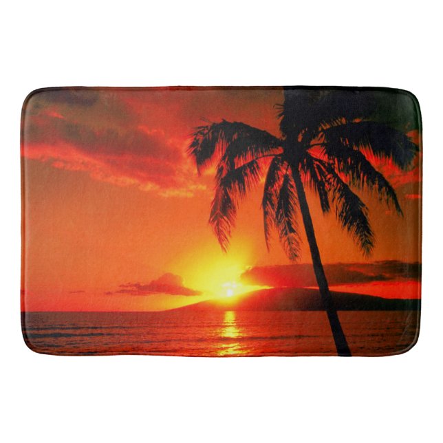 Tapis De Bain Tapis de bain/coucher du soleil tropical (Devant)