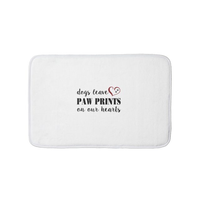 Tapis De Bain Tapis d'empreintes de pattes de congé de chiens (Devant)