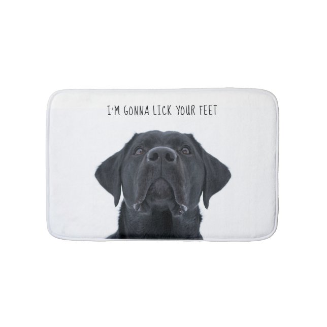Tapis De Bain Tapis drôle de chien, couverture noire de bain de (Devant)