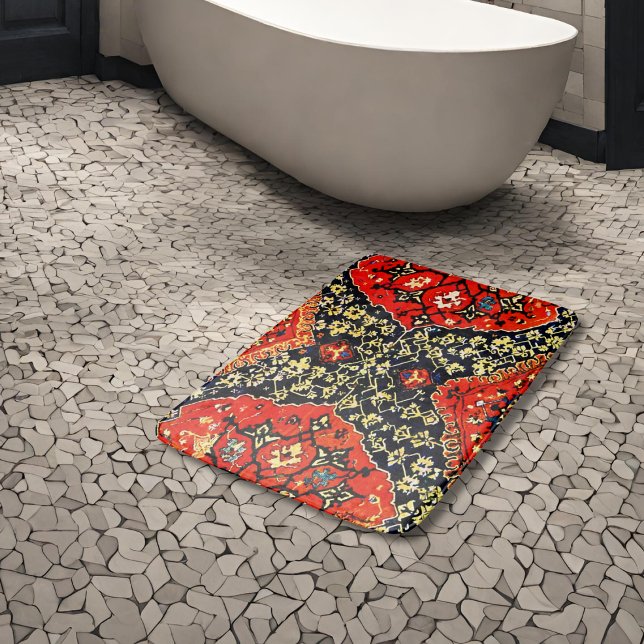Tapis De Bain Tapis Oriental en bleu et orange (Créateur téléchargé)
