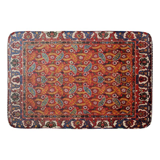 Tapis De Bain Tapis oriental ethnique perse rouge  (Devant)