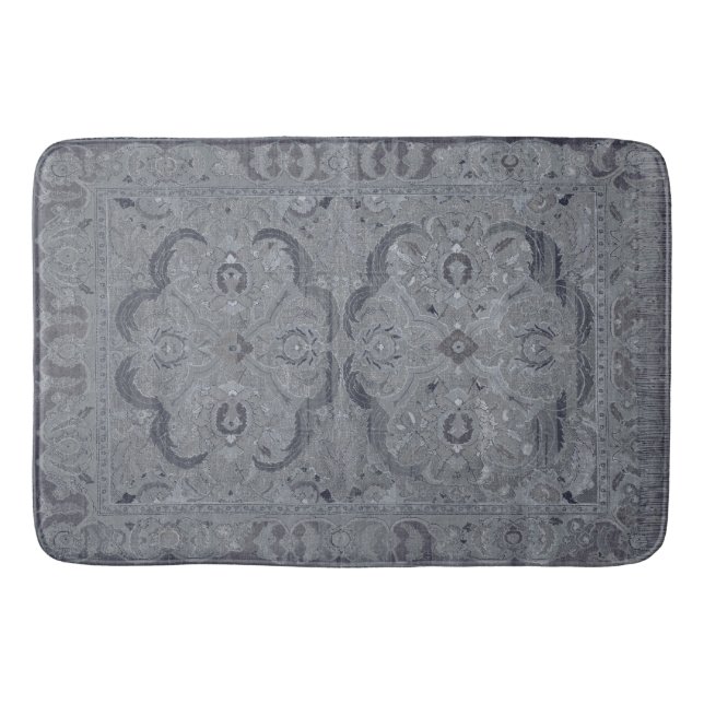 Tapis De Bain Tapis Persique antique Tapis gris chaume (Devant)