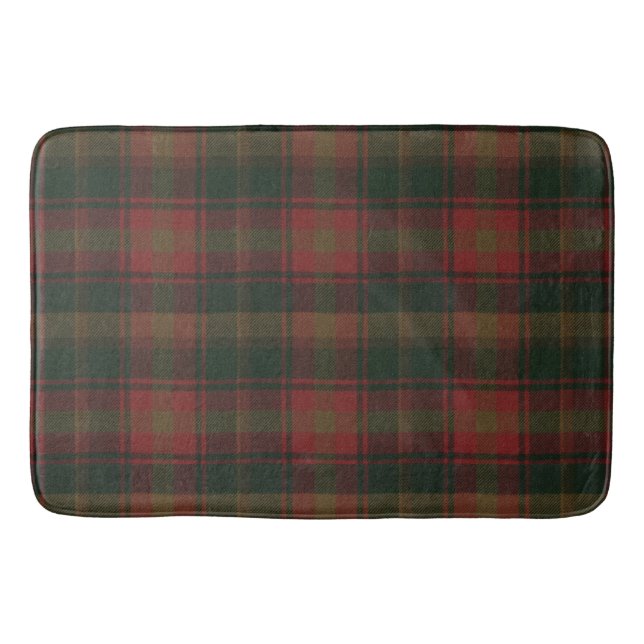 Tapis De Bain Tartan de feuille d'érable canadien (Devant)