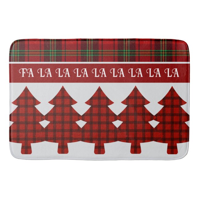 Tapis De Bain Tartan vert rouge (Devant)