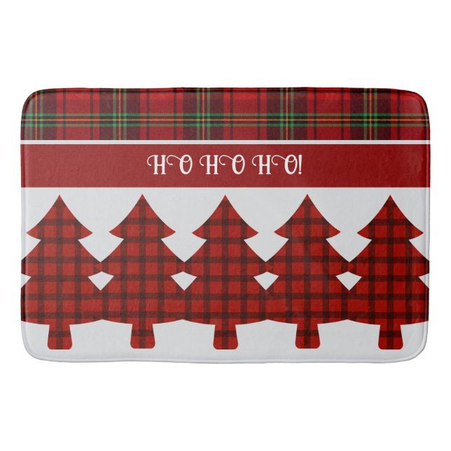 Tapis De Bain Tartan vert rouge (Devant)