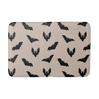 Tapis De Bain Taupe noir chauves-souris effrayantes Halloween vi