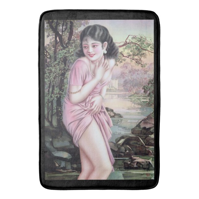 Tapis De Bain Tease en Stream Oasis par Shanghai China Girl (devant Vertical)