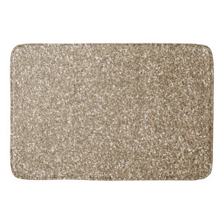 Tapis De Bain Teddy Bear Brown Gold Parties scintillant     