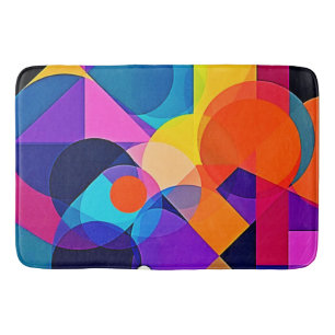 Tapis De Bain Teintes qui se chevauchent : Fusion Abstraite