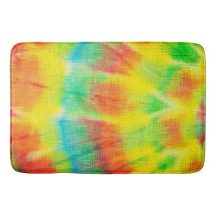 Tapis De Bain Teinture rouge jaune bleu vert