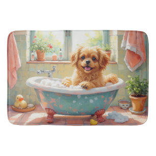 Tapis De Bain Temps de bain du Spaniel Tibétain Décoration de sa