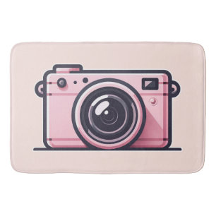 Tapis De Bain Tendance Rose Instantané Shoot Appareil Photo