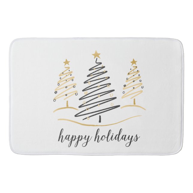 Tapis De Bain Tendances modernes Arbres de vacances (Devant)