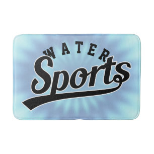 Tapis De Bain Texte Design : SPORTS black + your own text & idea
