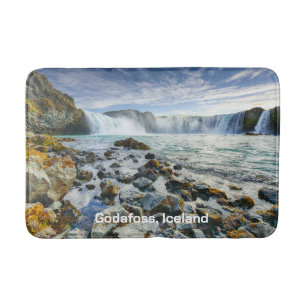 Tapis De Bain Texte Personnalisé Cascades de Godafoss, Islande