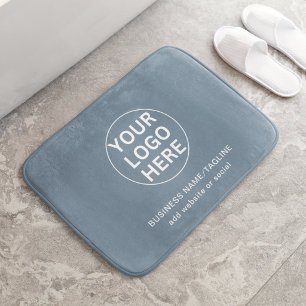 Tapis De Bain Texte personnalisé et logo d'entreprise l Promo Bl