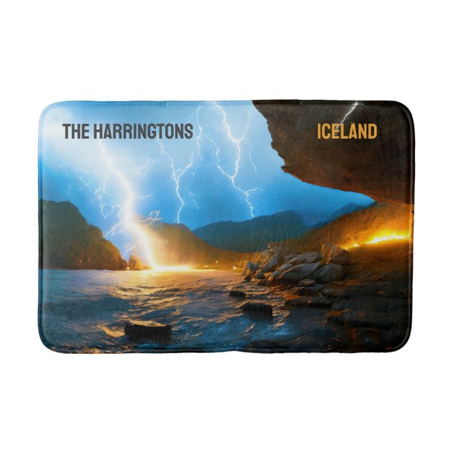 Tapis De Bain Texte personnalisé Islande (Devant)