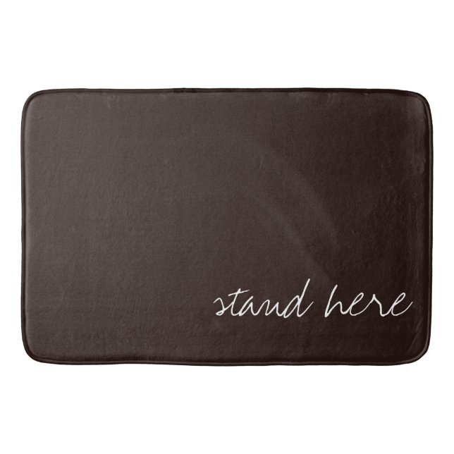 Tapis De Bain Texte personnalisé sur le chocolat noir (Devant)