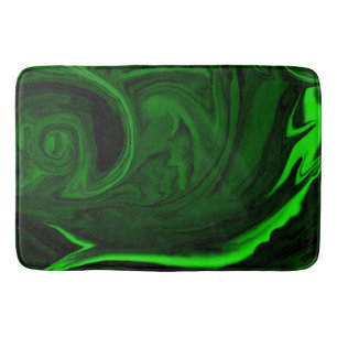 Tapis De Bain texture pierre de malachite verte