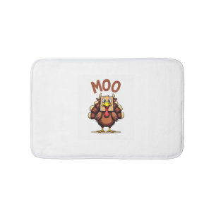 Tapis De Bain Thanksgiving Turquie vache mow Funny Hommes Femmes