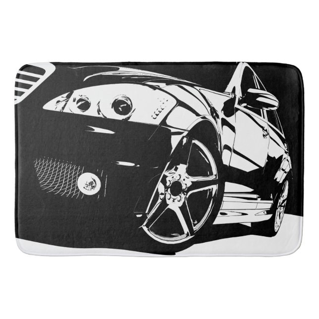 Tapis De Bain Thème Masculine Car Hommes (Devant)